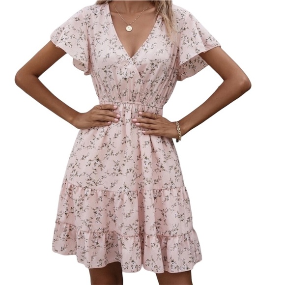 XS ROMWE Boho Floral Dress - Picture 5 of 5